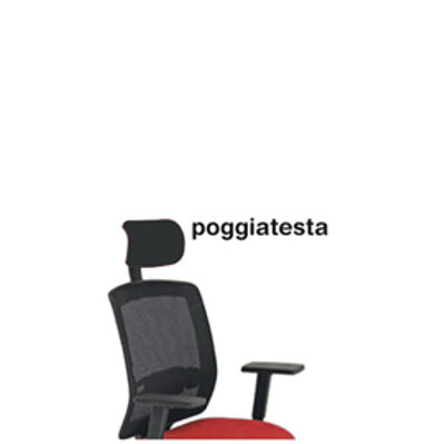 Immagine di Poggiatesta per seduta Molly A - nero - Unisit [PGMLA/SN]