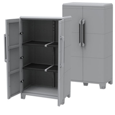 Immagine di Armadio Transforming Modular 3 - 78x43,6x143 cm - PPL - grigio - Terry [1002921]