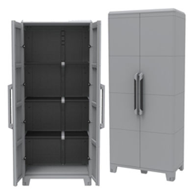 Immagine di Armadio Transforming Modular 4 - 78x43,6x184,4 cm - PPL - grigio - Terry [1002905]