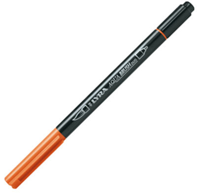 Immagine di Pennarello Aqua Brush Duo - punte 2/4 mm - arancio - Lyra [L6520013]