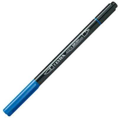 Immagine di Pennarello Aqua Brush Duo - punte 2/4 mm - blu cobalto chiaro - Lyra [L6520044]