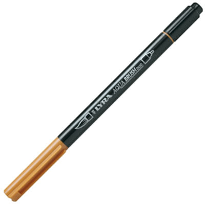 Immagine di Pennarello Aqua Brush Duo - punte 2/4 mm - ocra d'oro - Lyra [L6520083]