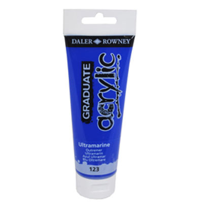 Immagine di Colore acrilico fine Graduate - 120 ml - blu oltremare - Daler Rowney [D123120123]