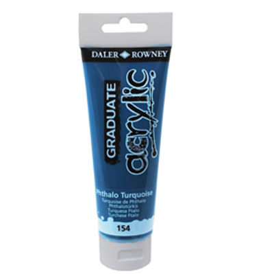 Immagine di Colore acrilico fine Graduate - 120 ml - turchese ftalo - Daler Rowney [D123120154]