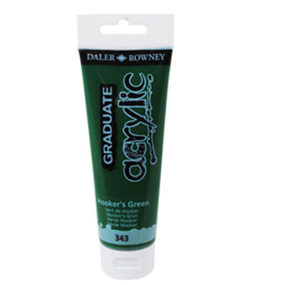 Immagine di Colore acrilico fine Graduate - 120 ml - verde Hooker - Daler Rowney [D123120343]