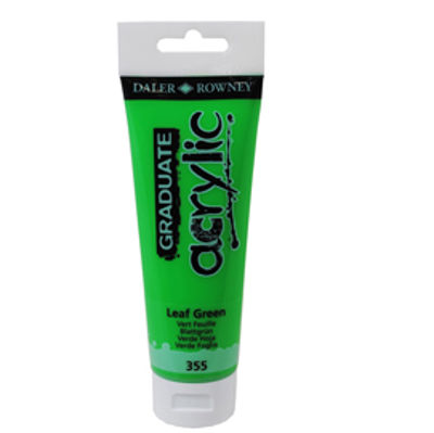 Immagine di Colore acrilico fine Graduate - 120 ml - verde foglia - Daler Rowney [D123120355]