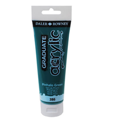 Immagine di Colore acrilico fine Graduate - 120 ml - verde ftalo - Daler Rowney [D123120386]