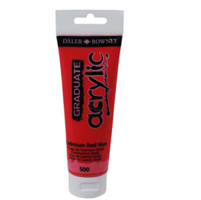 Immagine di Colore acrilico fine Graduate - 120 ml - rosso cadmio imitazione - Daler Rowney [D123120500]