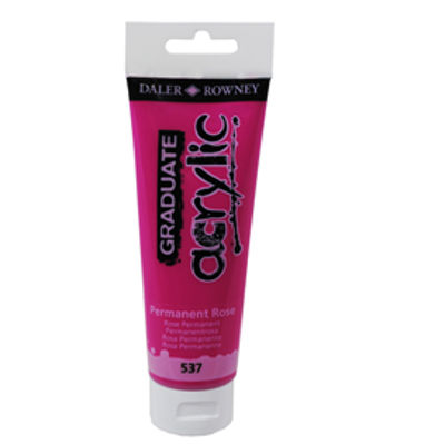 Immagine di Colore acrilico fine Graduate - 120 ml - rosa permanente - Daler Rowney [D123120537]