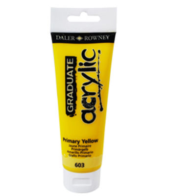 Immagine di Colore acrilico fine Graduate - 120 ml - giallo primario - Daler Rowney [D123120603]