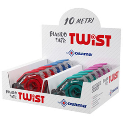 Immagine di Correttore a nastro 10 Metri 5mmx10mt Bianco Tape Twist Osama [OW 10161]