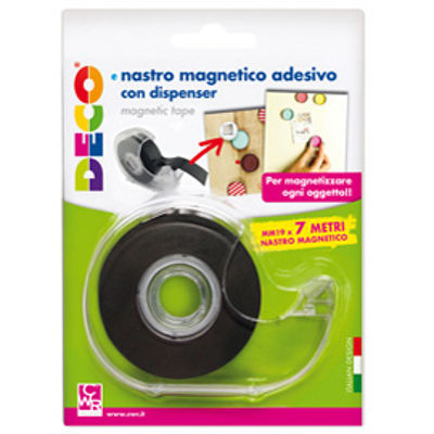 Immagine di Nastro adesivo magnetico 19mmx7mt con dispenser CWR [86078]