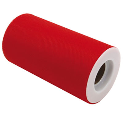 Immagine di Tulle in rotolo - rosso - 12,5cmx25mt - Big Party [85050]