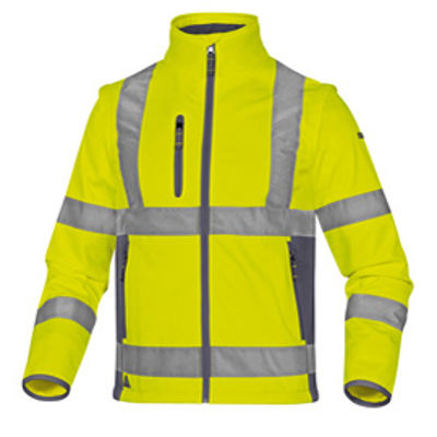 Immagine di Giacca Softshell Moonlight 2 alta visibilitA' - poliestere - taglia L - giallo fluo - Deltaplus [MOON2JGGT]