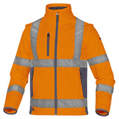 Immagine di Giacca Softshell Moonlight 2 alta visibilitA' - poliestere -  taglia L - arancio fluo - Deltaplus [MOON2OGGT]