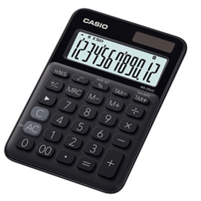 Immagine di BL. CALCOLATRICE DA TAVOLO 12 CIFRE NERO CASIO [MS-20UC-BK]