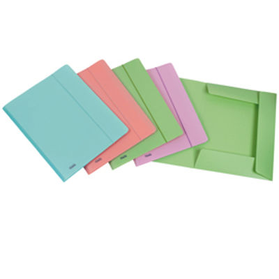 Immagine di Cartella 3L con elastico Pastel  - PPL - 24x33cm - colori assortiti - Favorit [400115580]