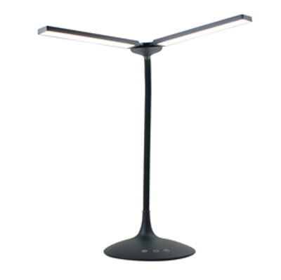 Immagine di Lampada da tavolo a led Twin - 34x36x18 cm - nero - Alba [LEDTWINN]