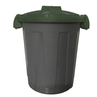 Immagine di Contenitore portarifiuti Dusty - 25 litri - coperchio verde - Mobil Plastic [105/25-VES]