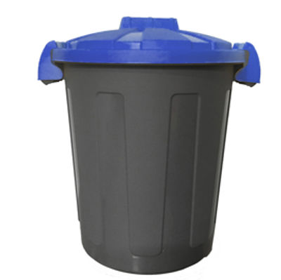 Immagine di Contenitore portarifiuti Dusty - diametro 36 cm - altezza 45 cm - 25 litri - coperchio blu - Mobil Plastic [105/25-BLB]