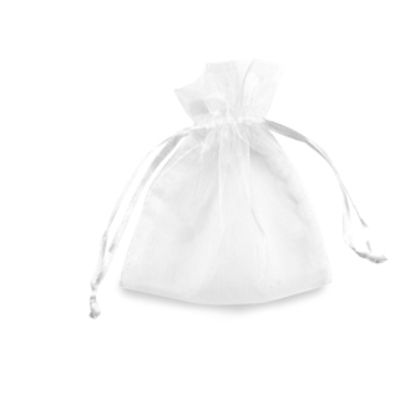 Immagine di Sacchetti bomboniera Milly - 8,5 x 10 cm - organza - bianco - PNP - conf. 20 pezzi [UL550DLL02VBI]