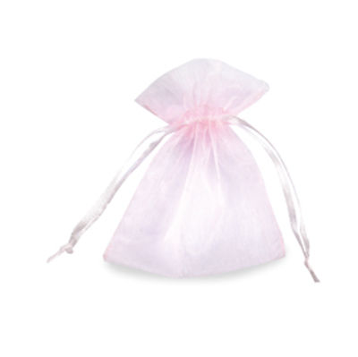 Immagine di Sacchetti bomboniera Milly - 8,5 x 10 cm - organza - rosa - PNP - conf. 20 pezzi [UL550DLL02VRA]