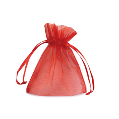 Immagine di Sacchetti bomboniera Milly - 8,5 x 10 cm - organza - rosso - PNP - conf. 20 pezzi [UL550DLL02VRO]