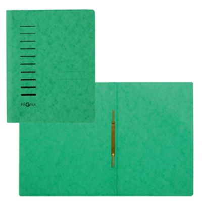 Immagine di Cartella con pressino - cartone - f.to A4 - verde - Pagna [28001-03]