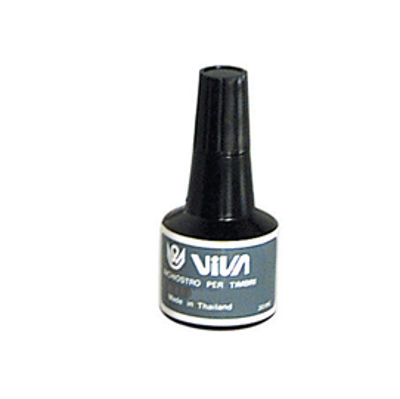 Immagine di Inchiostro per cuscinetti  - a base d'olio -  30gr - nero - Viva [360N-Black]