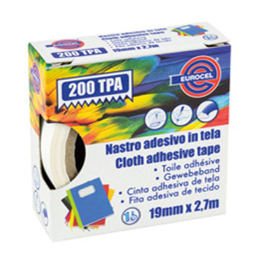 Immagine di Nastro adesivo telato TPA 200 - 19 mm x 2,7 mt - rosso - Eurocel [016214194]