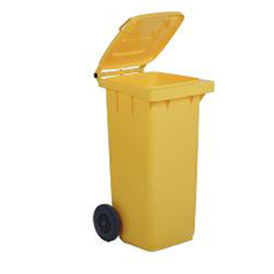 Immagine di Bidone carrellato - 48x55x93 cm - 120 L - giallo - Mobil Plastic [1/120/5-GIA]