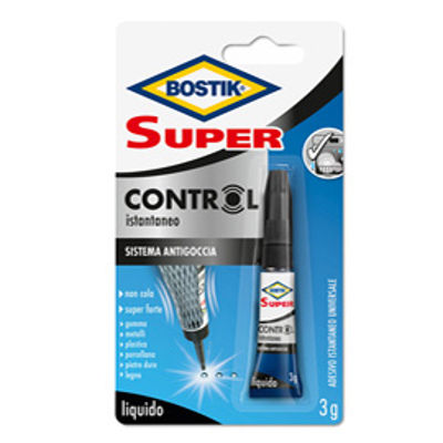 Immagine di Colla istantanea universale Super Control - 3 gr - trasparente - Bostik [D2737]