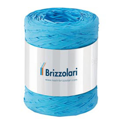 Immagine di Nastro Rafia sintetica - azzurro 06 - 5mmx200mt - Brizzolari [01003706]