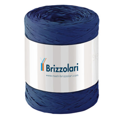 Immagine di Nastro Rafia sintetica - blu scuro 37 - 5mmx200mt - Brizzolari [01003737]