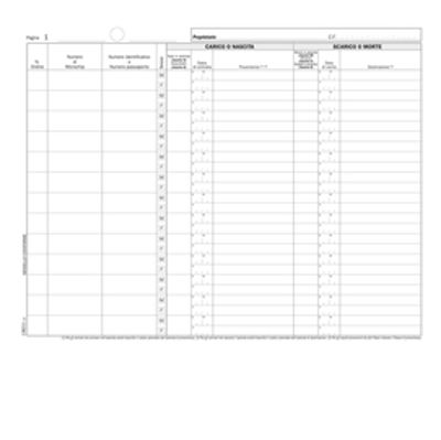 Immagine di Registro carico/scarico equidi - 46 pag numerate - 31x24,5cm - DU138211000 - Data ufficio [DU138211000]