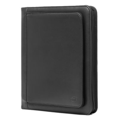 Immagine di Portablocco Office - ecopelle - con zip - 26x34 cm - nero - InTempo [8248OF34]