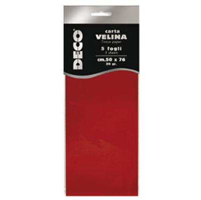 Immagine di Carta velina - 20gr - 50x76cm - rosso - 5 fogli - CWR [12283/06]