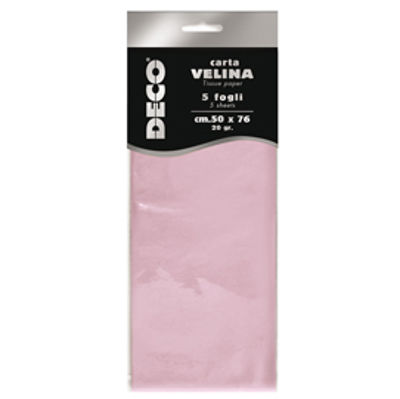 Immagine di Carta velina - 20gr - 50x76cm - rosa - 5 fogli - CWR [12283/21]