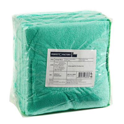 Immagine di Panni microfibra Ultrega - 40x40 cm - verde - Perfetto - pack 10 pezzi [26603]