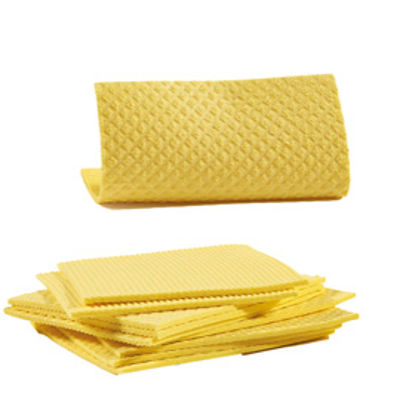 Immagine di Pannospugna Aquos - 18x20 cm - giallo - Perfetto - pack 10 pezzi [0231]