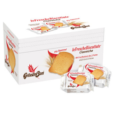 Immagine di Le Fresche Biscottate - GrissinBon - multipack da 52 monoporzioni (15 gr cad) [100HA]