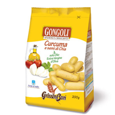 Immagine di Gongoli - gusto curcuma e semi di chia - GrissinBon - multipack 1,5kg [265]