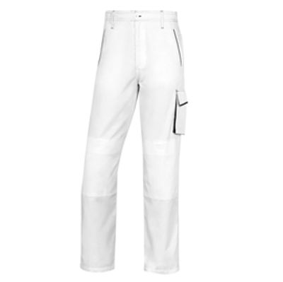 Immagine di Pantalone da lavoro Panostyle - sargia/poliestere/cotone - bianco/grigio - taglia L - Deltaplus [M6PANBCGT]