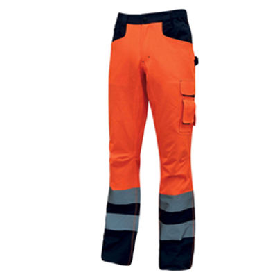 Immagine di Pantalone invernale alta visibilità Beacon - arancio  fluo - taglia M - U-power [HL156OF-M]