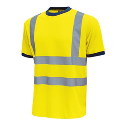 Immagine di T-shirt alta visibilità Mist - taglia M - giallo fluo - U-Power - conf. 3 pezzi [HL165YF-M]