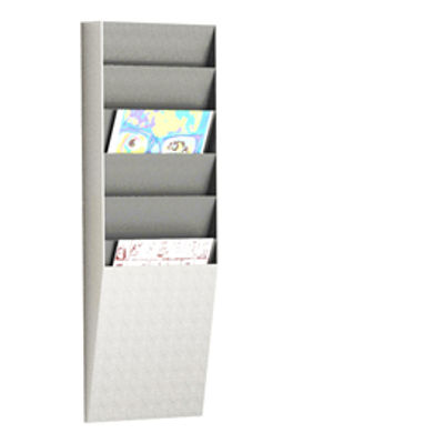 Immagine di Portadepliant wall organizers - a 6 tasche A4 verticali - L23,6 x P8,3 x H71,2cm - Paperflow [K500004]