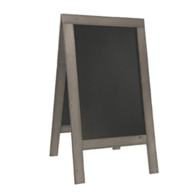 Immagine di Lavagna Sandwich Nature - legno grigio - 131x72,7x72 cm - Securit [SBS-NG-135]