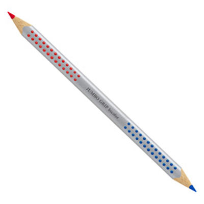 Immagine di Matita bicolore triangolare Jumbo Grip 1109-10 - rosso/blu - Faber Castell [110910]