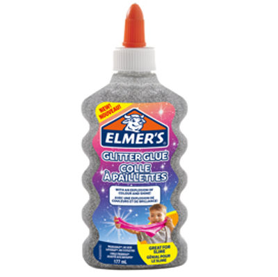 Immagine di Flacone 177 ml Colla Glitterata ARGENTO Liquida Slime Elmer's Newell [2077255]