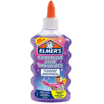 Immagine di Flacone 177 ml Colla Glitterata VIOLA Liquida Slime Elmer's Newell [2077253]